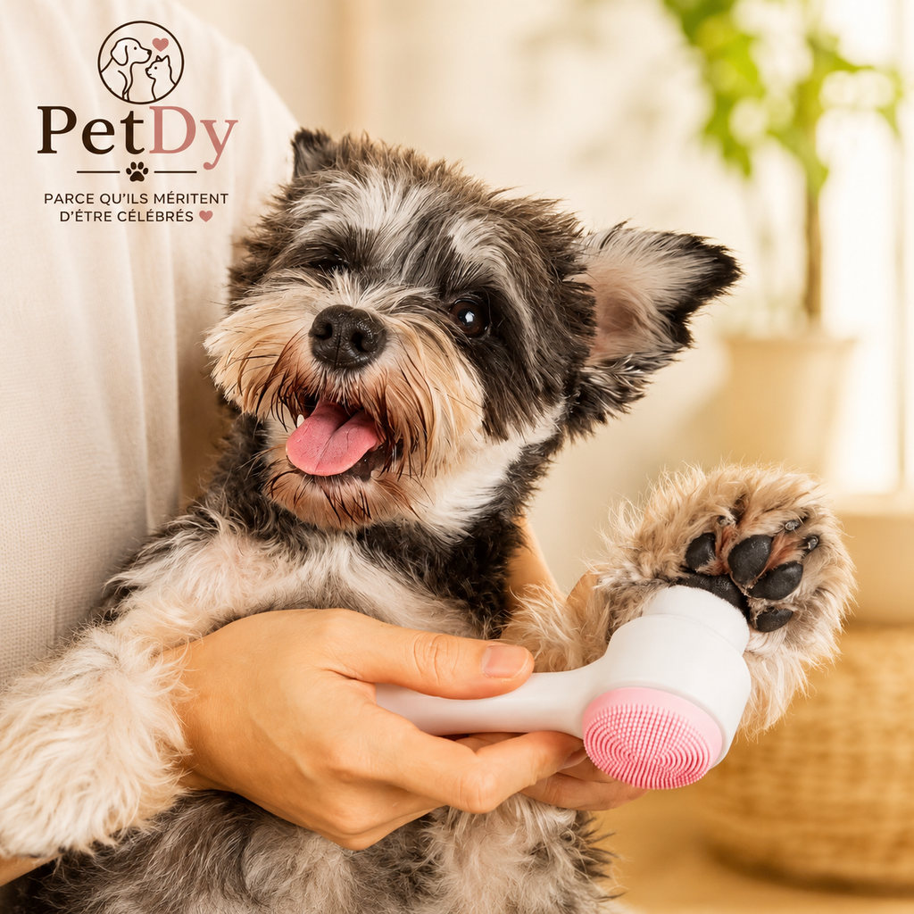 Nettoyeur de Pattes pour Chien et Chat | Brosse de Nettoyage Douce | Nettoyage Rapide des Pattes après Promenade
