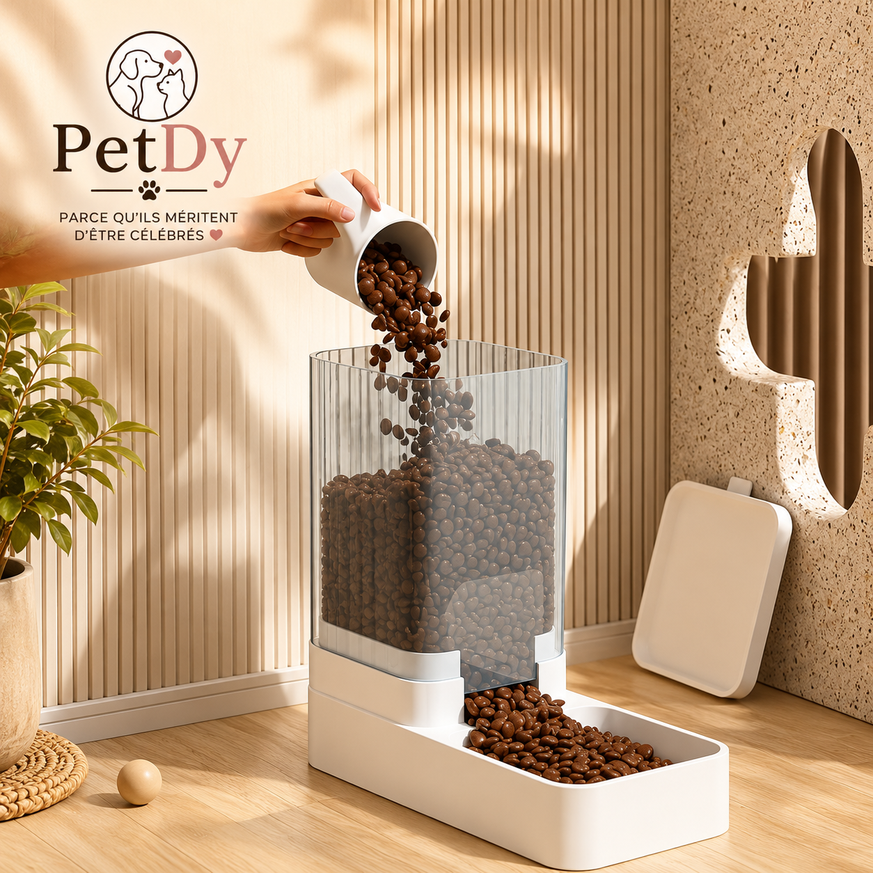 Distributeur Automatique de Croquettes et Eau pour Chat et Chien | Réservoir Alimentaire et Abreuvoir Grande Capacité